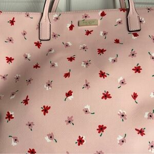 Kate Spade Pink and Red Floral Tote Bag